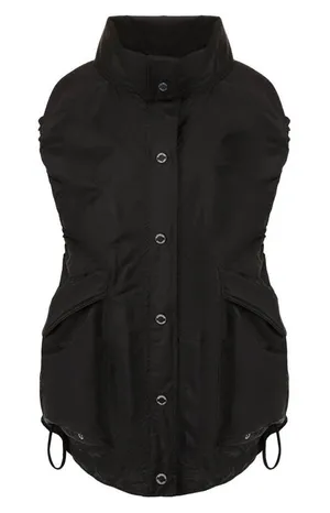 Burberry London Oversized Black Nylon Logo Drawstring Vest thumbnail 1