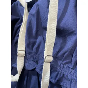 Women's Blue Sleeveless Dress Size L 100% Cotton thumbnail 11