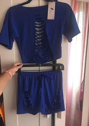 Blue Set with rips Size L thumbnail 1