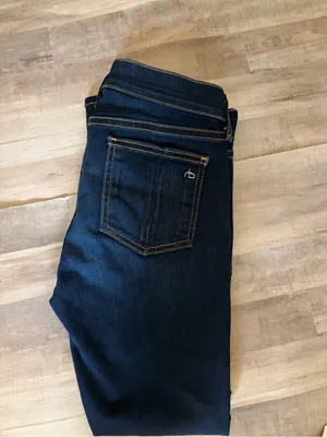 Rag & Bone Skinny Jeans Size 27 Dark Wash Stretch Denim Contrast Stitching thumbnail 2