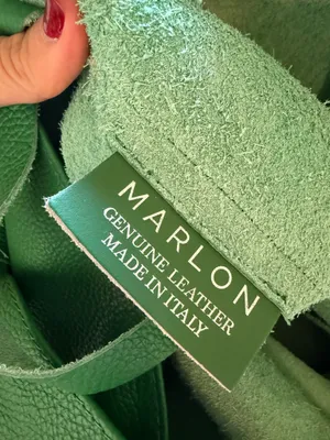 Marlon Italy Green Genuine Leather Oversized Hobo Tote Bag Slouchy Shoulder Bag thumbnail 4
