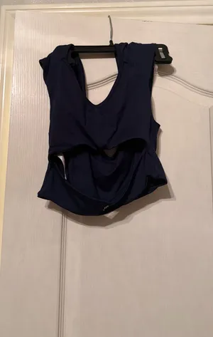 Free People Movement Blue Crop Tank thumbnail 3