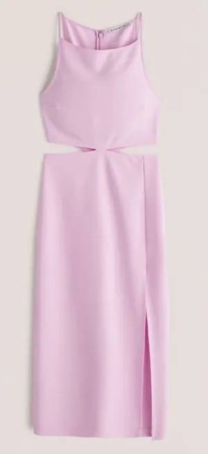 Abercrombie Pink Boat Neck Side Cut Out Maxi Dress thumbnail 1