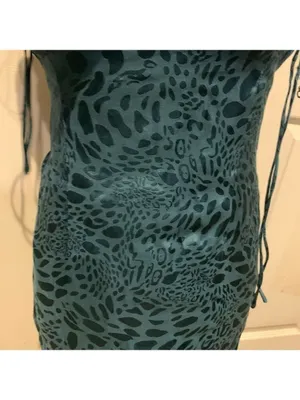 SKYLAR & MADISON Forest Green Print Mini Dress size medium HOCO FORMAL thumbnail 8