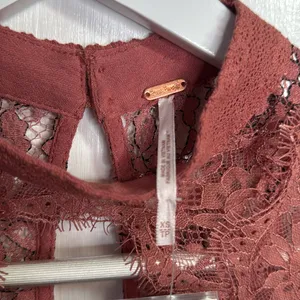 Free People Tell Tale Cutout Lace Tunic Dress NEW in Rosey Coral W1196 Sz XS thumbnail 10