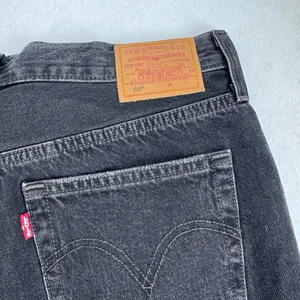 Levi’s Black High Rise Distressed 5 pockets raw hem Denim Shorts W31 thumbnail 5