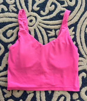 Aerie Hot Pink Sports Longline Bra Crop Top thumbnail 1