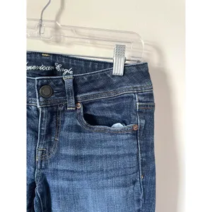American Eagle Low Rise Original Boot Bootcut Denim Jeans Blue 2 Short thumbnail 3