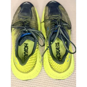 HOKA One One Evo Speedgoat Trail Running Shoes Vibram Citrus Black Women 8.5 EUC thumbnail 4