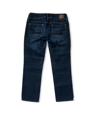 American Eagle Outfitters Women’s Dark Wash Straight Leg Jeans thumbnail 4