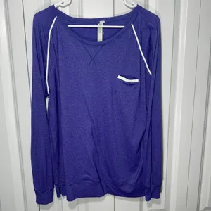 Lululemon Weightless Crew Long Sleeve Top Womens 12 Purple Reflective Running‎ thumbnail 2
