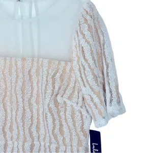 Lulus Smile A Minute White Embroidered Mini Dress NWT Medium thumbnail 7