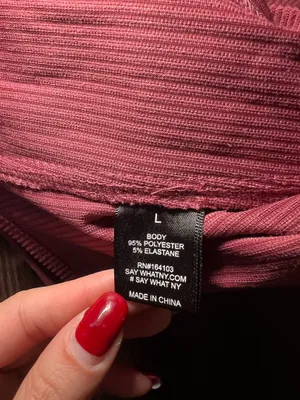 Say what wine corduroy corset top size large thumbnail 6
