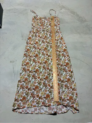 Hollister Floral Smocked Sundress in White and Orange small thumbnail 2