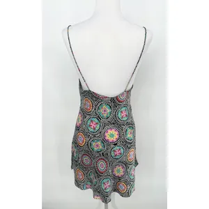 Vintage Indulgence Slip Dress Satin Mandala‎ Maximalist 90s Vibrant Size Small thumbnail 4
