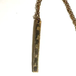 Gold tone aloha bar pendant necklace thumbnail 6