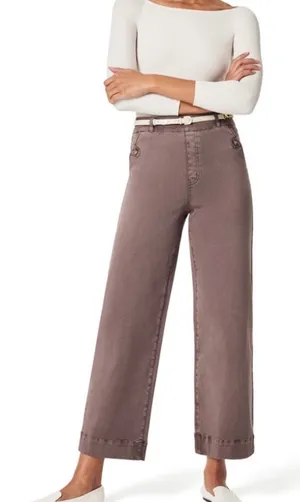 Spanx Stretch Twill Wide Leg Crop Pants Women’s Size M Pull On thumbnail 1