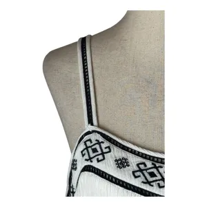 Ariat Dress Women Medium‎ White Gauze Embroidered Western Brandy Mini Boho thumbnail 5