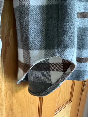 Sewn + Seen Oversized Cozy Plaid Flannel Shacket Size Women’s Small Gorpcore Gray thumbnail 4