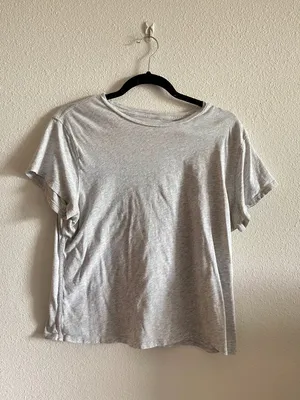 Aerie Vintage T-Shirt Light Heather Grey Women’s Large L Oversized Fit thumbnail 2