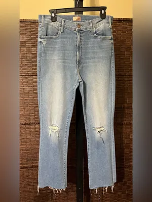 New MOTHER The Hustler Ankle Fray Jeans – Size 32” (Not Plus Size) thumbnail 4