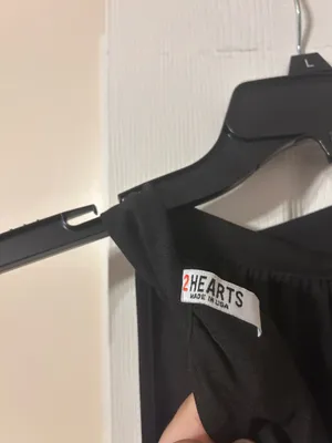 2 Hearts Black Mini Dress Size L thumbnail 3