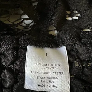 Francesca Collections Top Black‎ Lace Bralette Sz Large thumbnail 4
