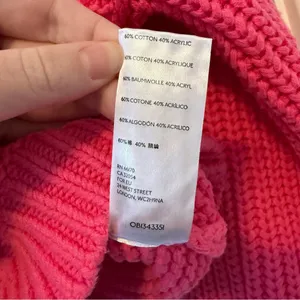 Free People Dream Cable Knit Sweater in Hibiscus Highlight Pink Size Small thumbnail 8