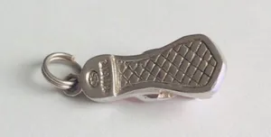 925 Sterling Silver Pink Flip Flop Pendant Charm thumbnail 2