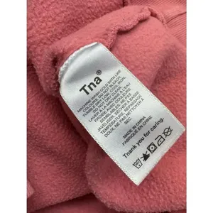 Aritzia TNA Cozy Sweatfleece Perfect Hoodie Sunwashed Pink Women’s Small thumbnail 3