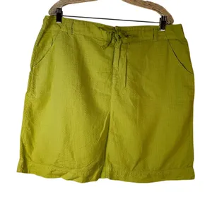 Fresh Produce Lime Green Seersucker Cotton‎ Skirt XL Drawstring thumbnail 1