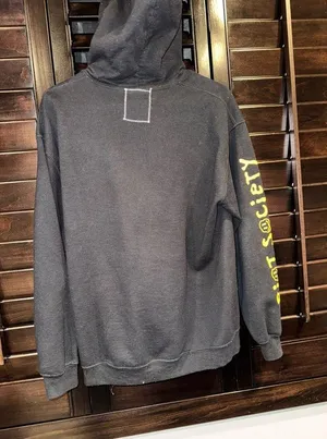 Riot Society Black Hoodie Size Medium Unisex Melting Drip Happy Face thumbnail 2