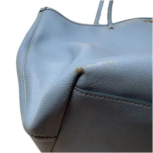 Coach Crossgrain Leather Taxi Street Zip Tote Sky Blue W/ Hangtag XL Purse Flaws thumbnail 3