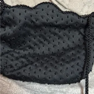 Black Beaded Evening Crossbody Bag thumbnail 3