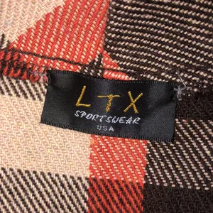 LTX open front knit vest plaid size medium Orange thumbnail 3