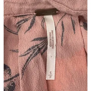 Free People BONNIE Dusty Rose Rayon Print Long Sleeved Mini Dress Size Small thumbnail 7