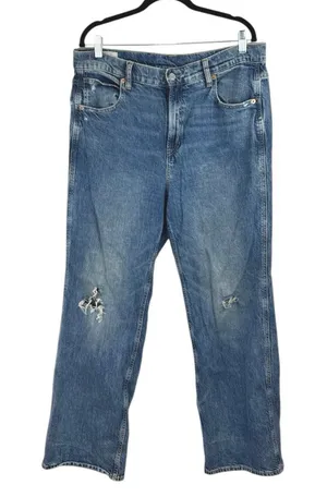 GAP Vintage Flare Women's Blue High Waist Distressed Denim Jeans Pants Size 32 thumbnail 1