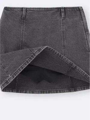 Uniqlo GU Denim Skort Dark Gray XS thumbnail 4