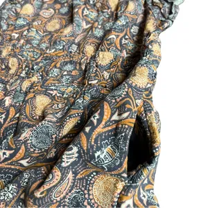 Universal Threads Linen Medium Sleeveless Dress Ruffled Paisley Cottagecore thumbnail 6
