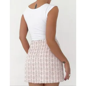 Rumored + Revolve‎ Coco Mini Skirt SMALL Tweed Pink Cottagecore Coquette thumbnail 3