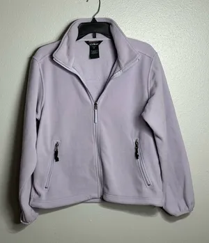 L.L. Bean Women Full Zip Lilac‎ Purple Full Zip Jacket size Small. thumbnail 1
