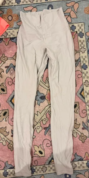 Light Grey Lululemon Align Leggings White Double Lined 4 thumbnail 1