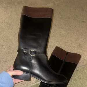 Lauren by Ralph Lauren Makaila Women's Brown/Black Polo Riding Boots Sz 7.5 EUC thumbnail 6
