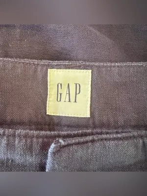 Gap Pleated Linen Blend Pants Trousers Women’s 6 Navy Blue Wide Leg High Rise thumbnail 7