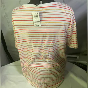 Striped Women's Top - Red and White thumbnail 4