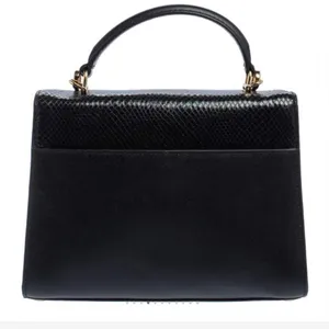 Michael Kors Black and gold python, Sloane crossbody thumbnail 2