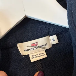 Vineyard Vines navy and pink fleece vest M thumbnail 9