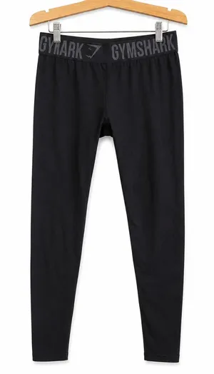 Gymshark‎ Womens Leggings Sz M Seamless Black Cropped Length thumbnail 1
