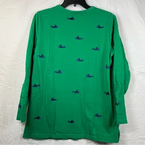 VTG Quacker Factory Green Cardigan with Whale Embroidery SZ:M thumbnail 2