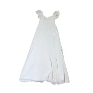 NWT Lulus Size Small Simply Delightful White Tie-Back Flutter Sleeve Maxi Dress thumbnail 5